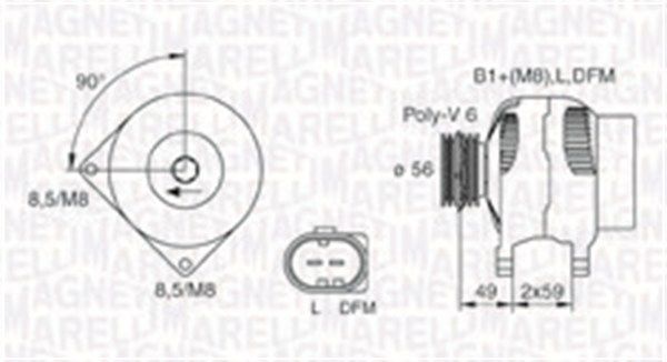 MAGNETI MARELLI Генератор 063731378010